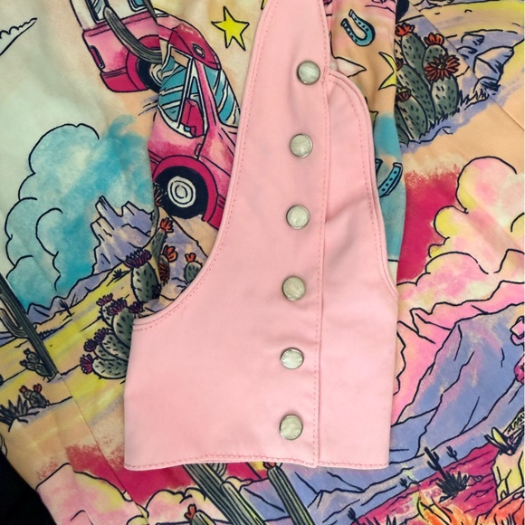 Wrangler x Barbie Cowgirl Limited Collaboration Illustrated Western Shirt Sz XL - Picture 6 of 10